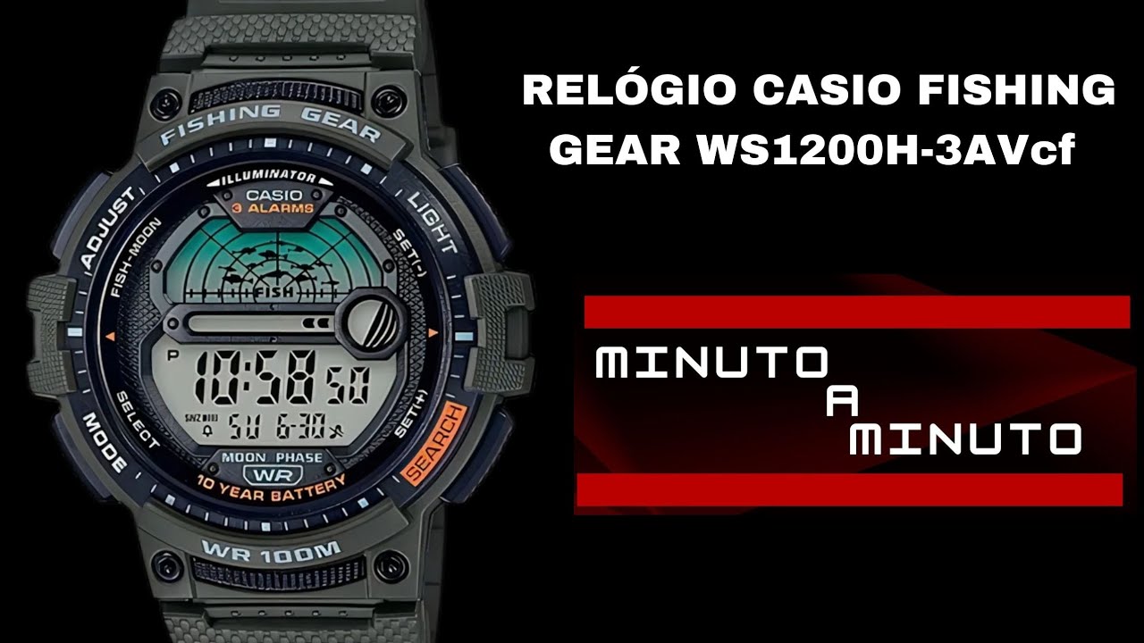 UNBOXING REL&Oacute;GIO CASIO FISHING GEAR WS1200H-3AVCF #rel&oacute;gio #gshock #casiogshockoriginal #casio 