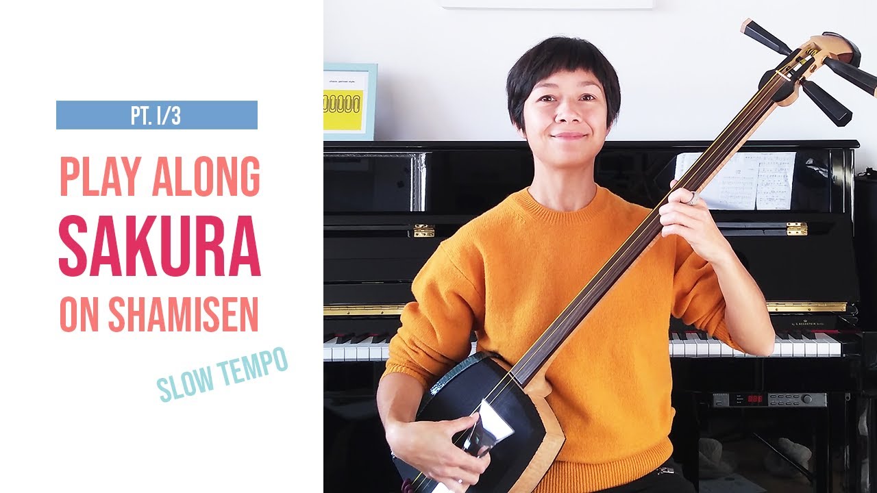 Sakura pt 1 | Play Along on Shamisen | slow tempo