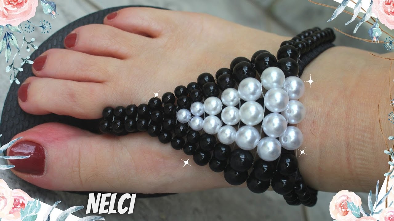 Chinelo decorado: Manta de pérolas nível intermediário(Alta lucratividade💲💲💲)