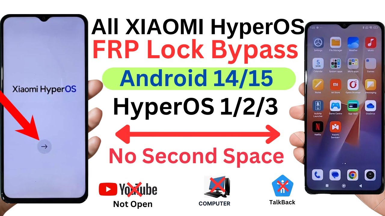 All Xiaomi HyperOS 1/2 - Android 14/15 Bypass Google Account (FRP) Lock Any Devices Without Pc 2025