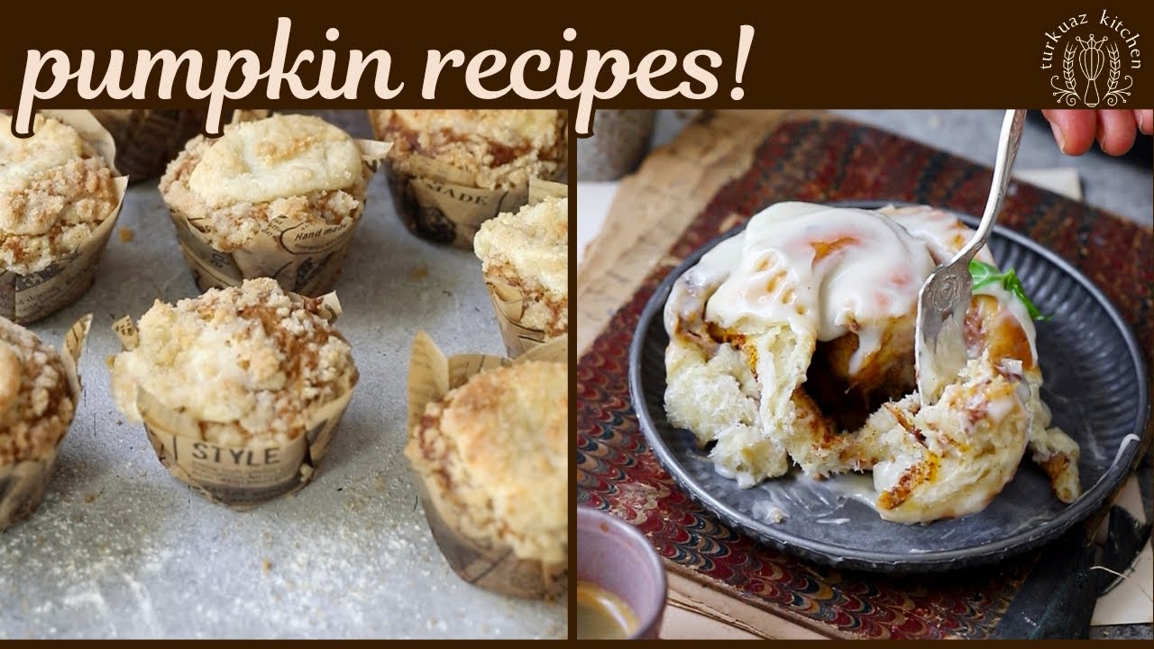 Fall Pumpkin Recipes! (Pumpkin Cream Cheese Muffins & Pumpkin Cinnamon Rolls