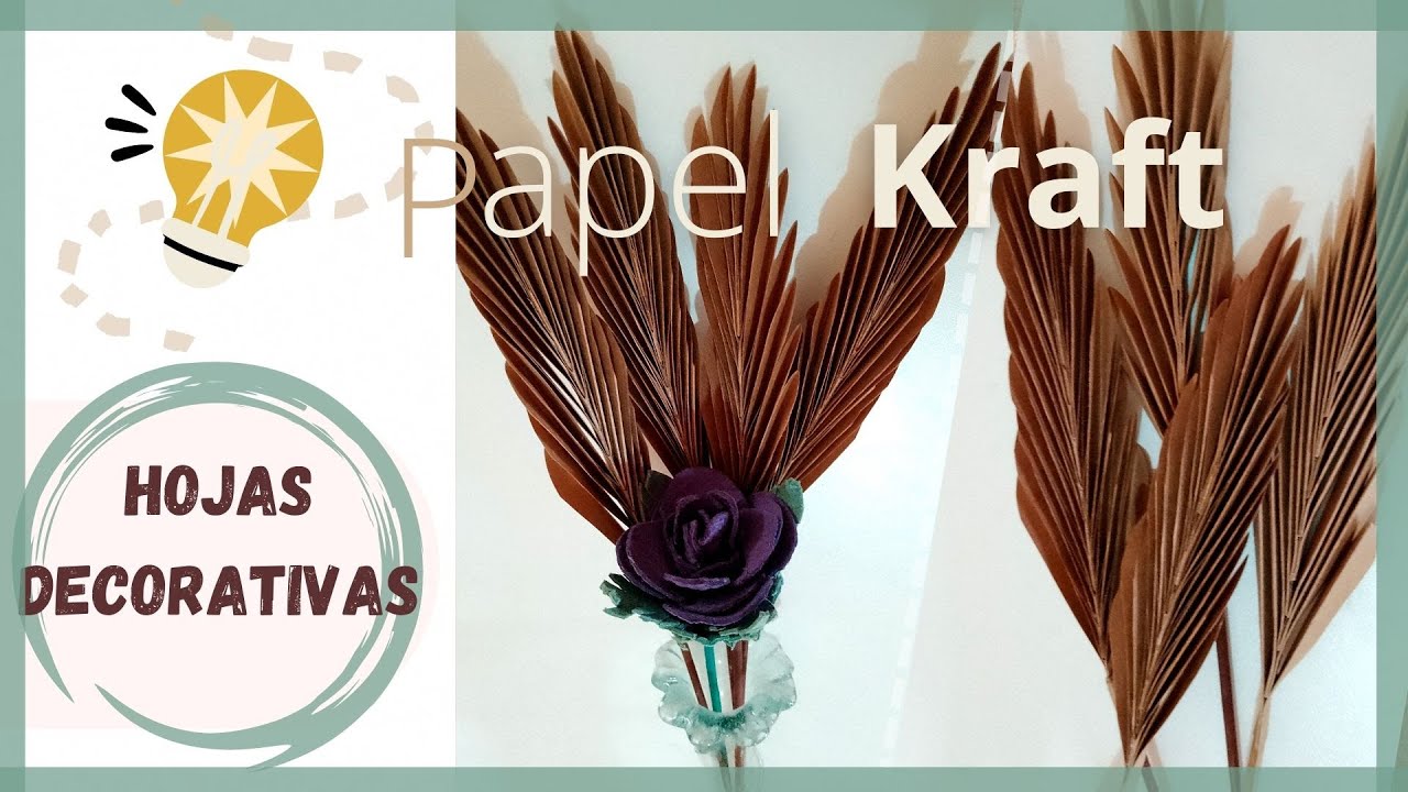 Cómo hacer HOJAS decorativas de PAPEL KRAFT | @soy.mayraisorna