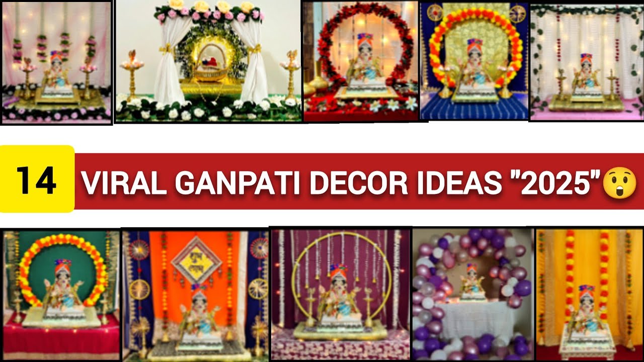TOP 10 GANPATI DECORATION IDEAS 2025 | Best Eco‑Friendly & Home Setup for Ganesh Chaturthi