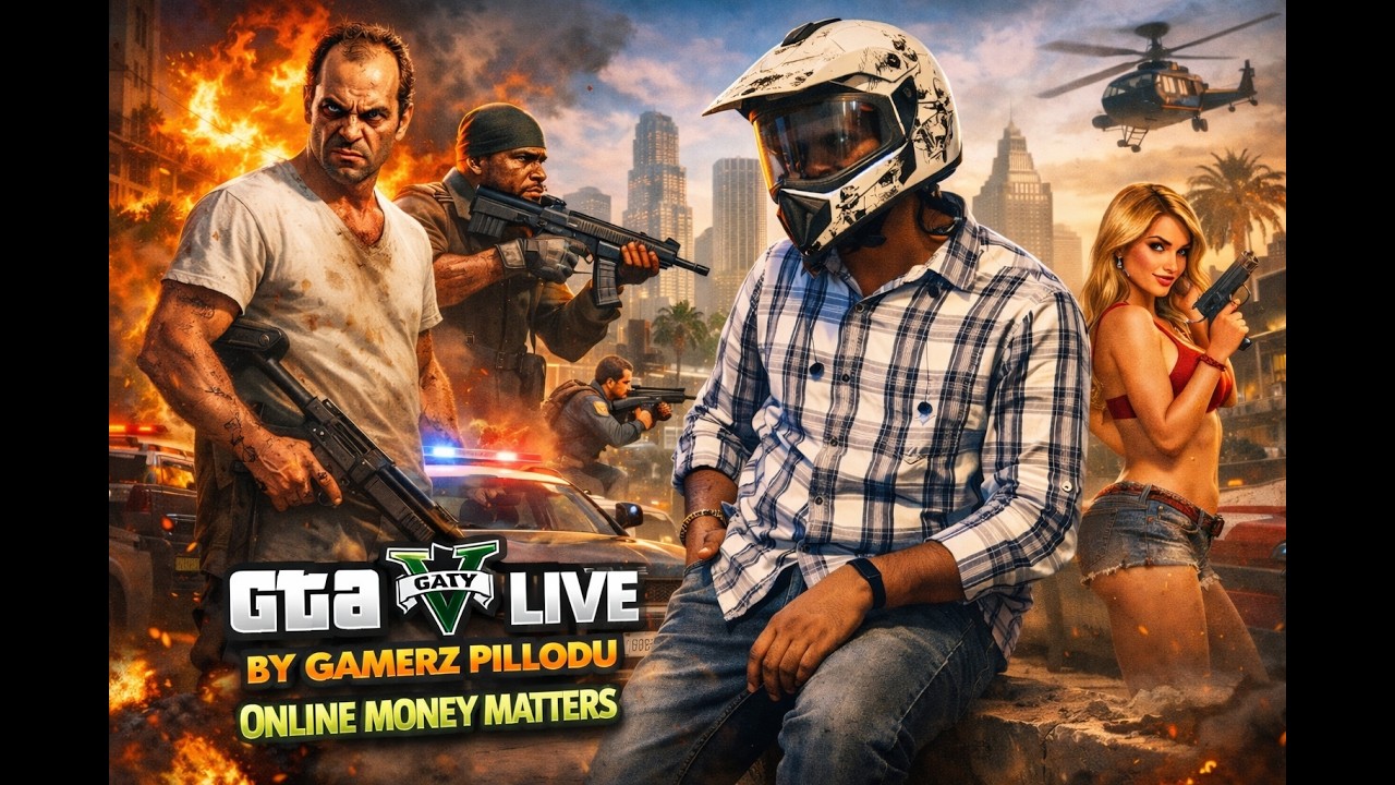 GTA V Online Telugu Live Stream 🎮 Nonstop Action & Comedy | Gamerz Pillodu