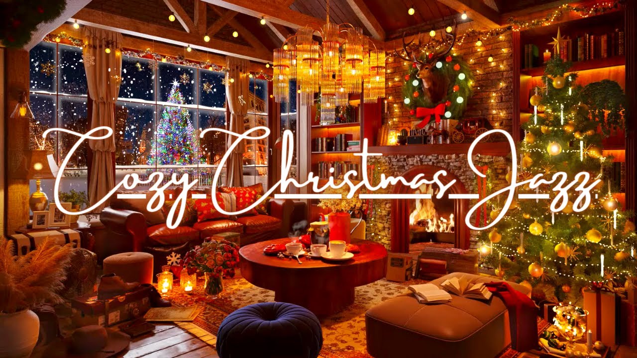Christmas Jazz 🎄 Christmas Intrumental Music at Cozy Christmas Coffee Shop Ambience for Relaxing 🔥