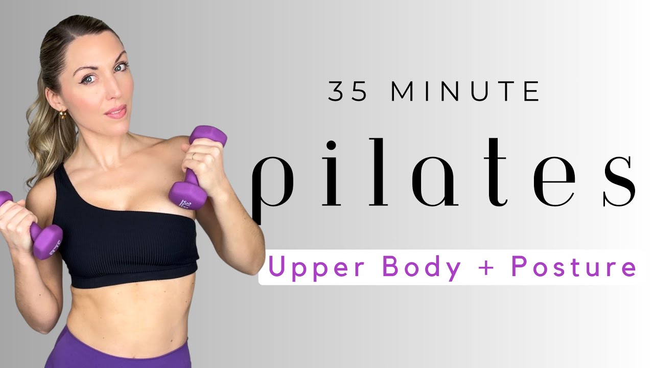 35-Minute Upper Body & Posture Pilates Workout | Day 9 of 3-Week Challenge (With Weights)