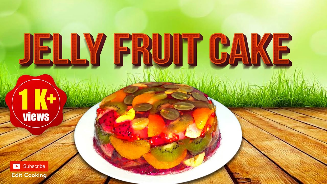 Jelly fruit cake| Beautiful and Delicious Fruit Jelly Cake Recipe In Malayalam ( English subtitles )
