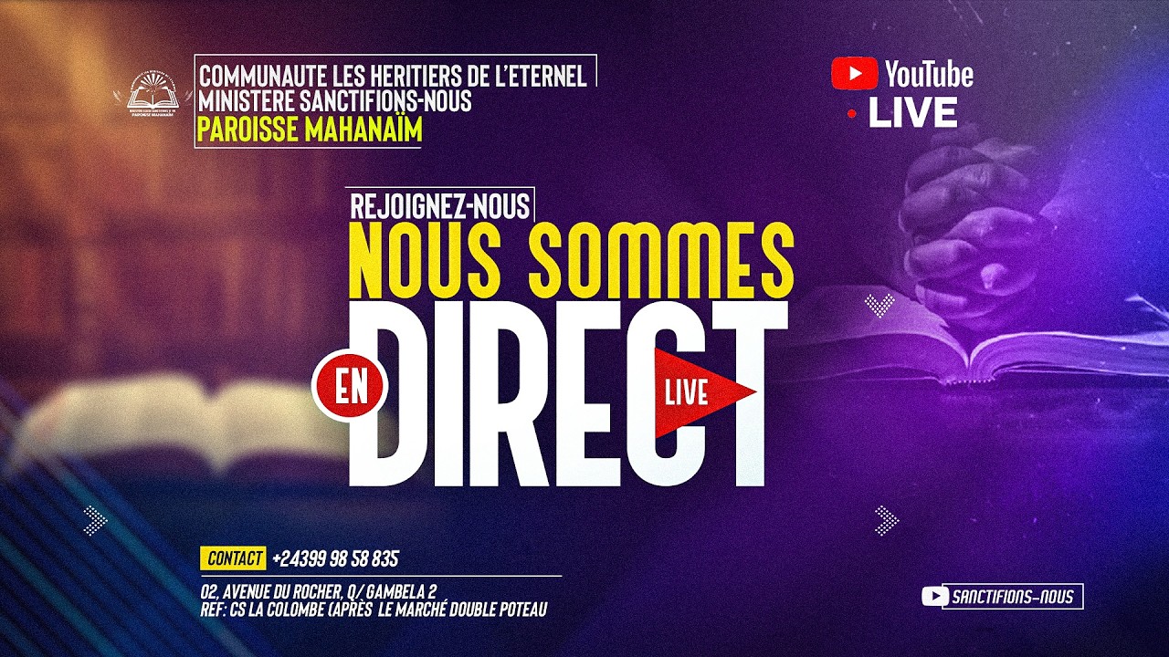CULTE DOMINICAL DU 15 MARS 2026 | Paroisse MAHANAÏM | Maman Bibiche