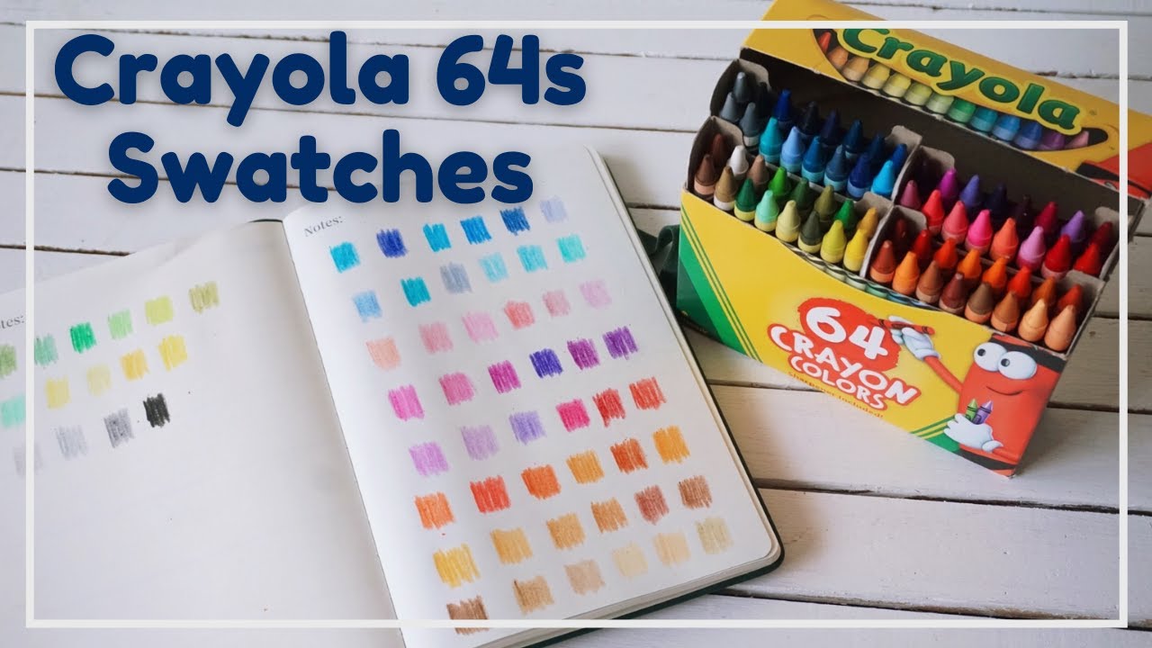 Swatch With Me: Crayola 64s Swatches | Relaxing #ASMR