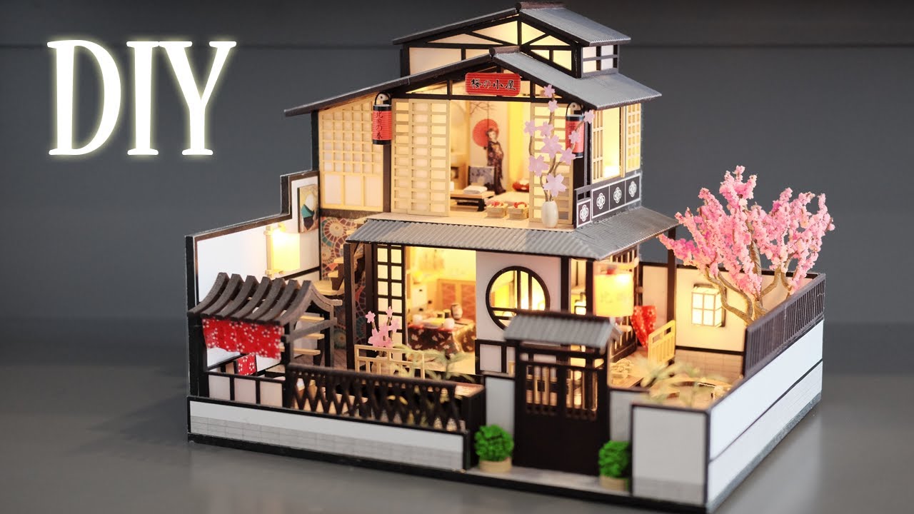 DIY Miniature Dollhouse Kit || Nothern Spring  - Chinese Villa - Relaxing Satisfying Video