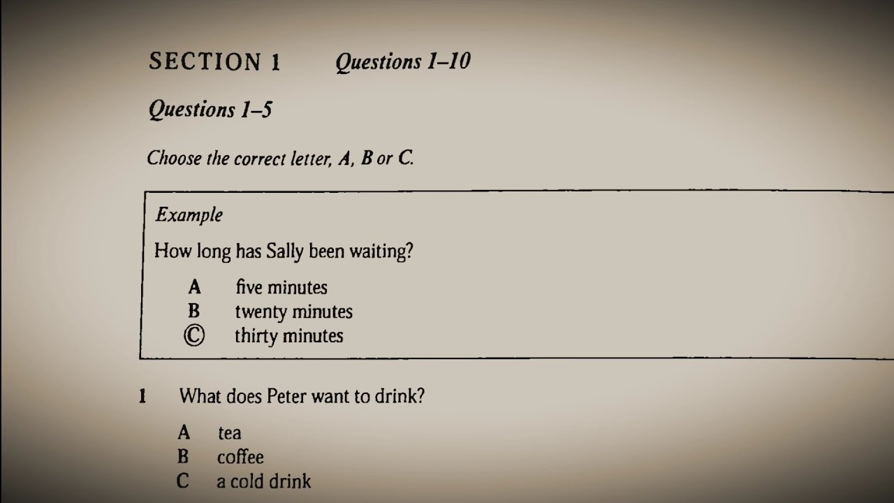 How long has Sally been waiting? (ielts listening) HD AUDIO (4k)