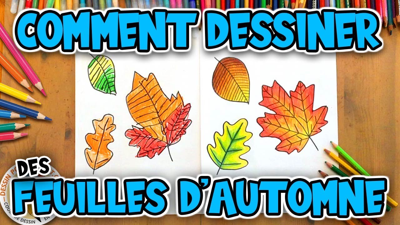 Comment dessiner des FEUILLES D'AUTOMNE facilement | Dessin Pour Enfant
