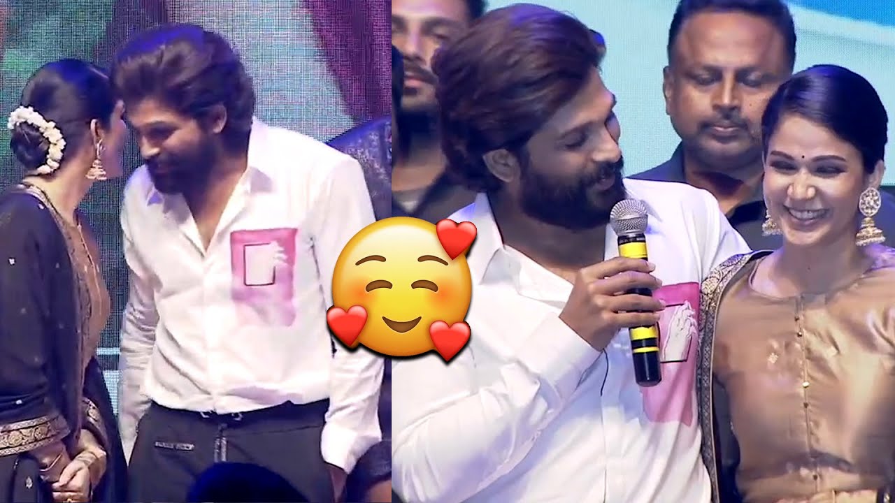 Allu arjun Lavanya Tripathi moments on stage | Chaavu Kaburu Challaga | pushpa Movie | Filmylooks
