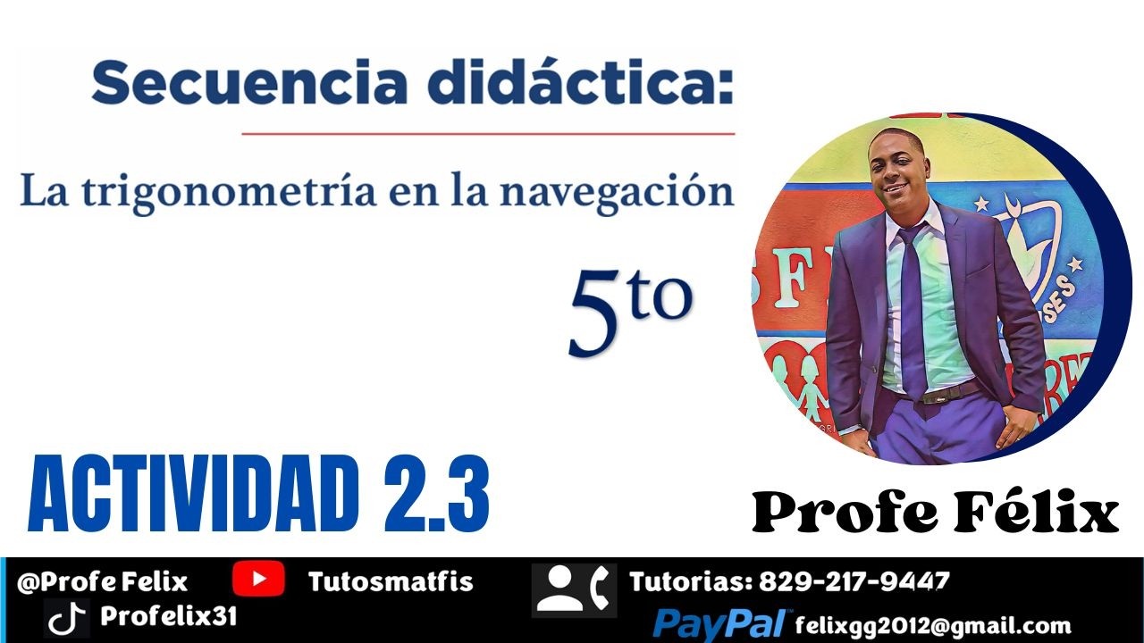 Actividad 2.3 de Matemática 5to secundaria (3ra secuencia)