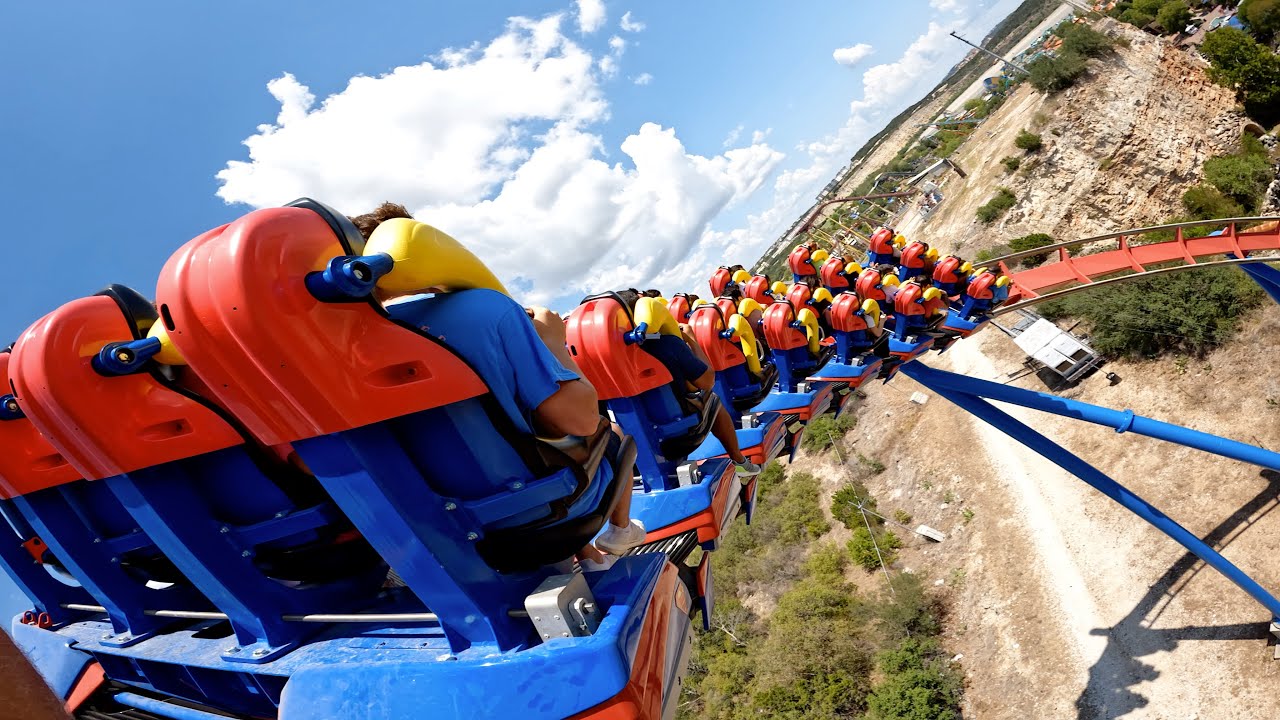 Superman Krypton Coaster POV - Six Flags Fiesta Texas [5K HIGHEST QUALITY]
