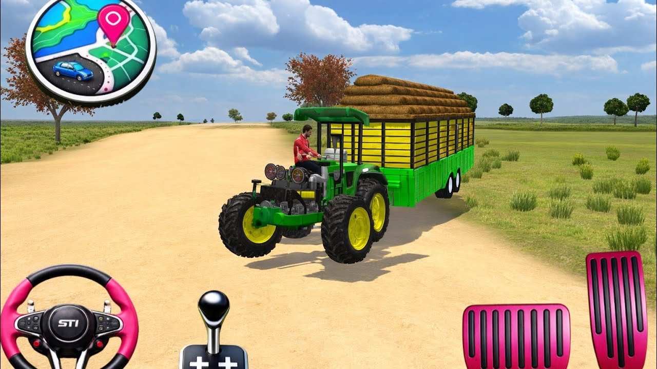 😱 Tractor Trolley Full Load Challenge 🚜 | Indian Vehicles Simulator 3D Gameplay #androidgames