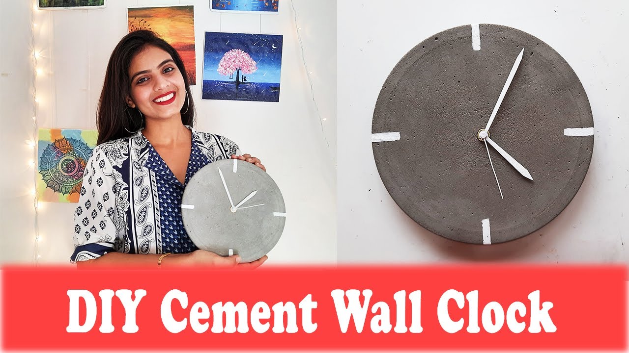 How to make Concrete Wall Clock 🕓 at Home 🔥❤️ | DIY | Bharvi Patel