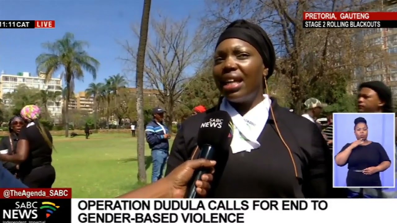 Operation Dudula members march to the offices of the Defence Minister in Pretoria