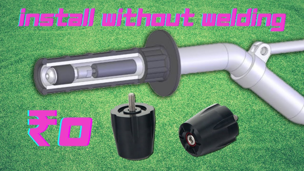 How to install Pulsar Handlebar end weight in any bike / without welding nut in handlebar /