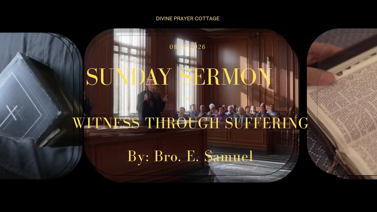 Witness through suffering| 08.03.2026 Sunday sermon