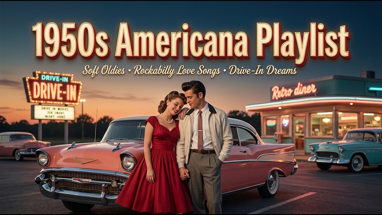1950s Americana Playlist with Soft Oldies, Rockabilly Love Songs, and Drive In Dreams