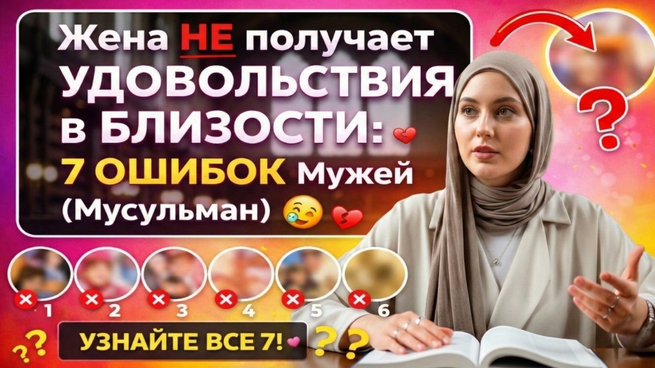Жена НЕ получает УДОВОЛЬСТВИЯ в БЛИЗОСТИ 7 ОШИБОК Мужей Мусульман #ислам #сунна