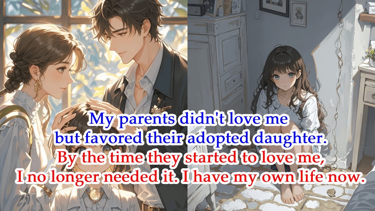 Parents didn't love me but favored adopted daughter.By the time they started to love me,I no longer