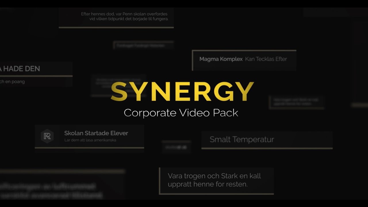 Synergy: Corporate Video Elements (:30)