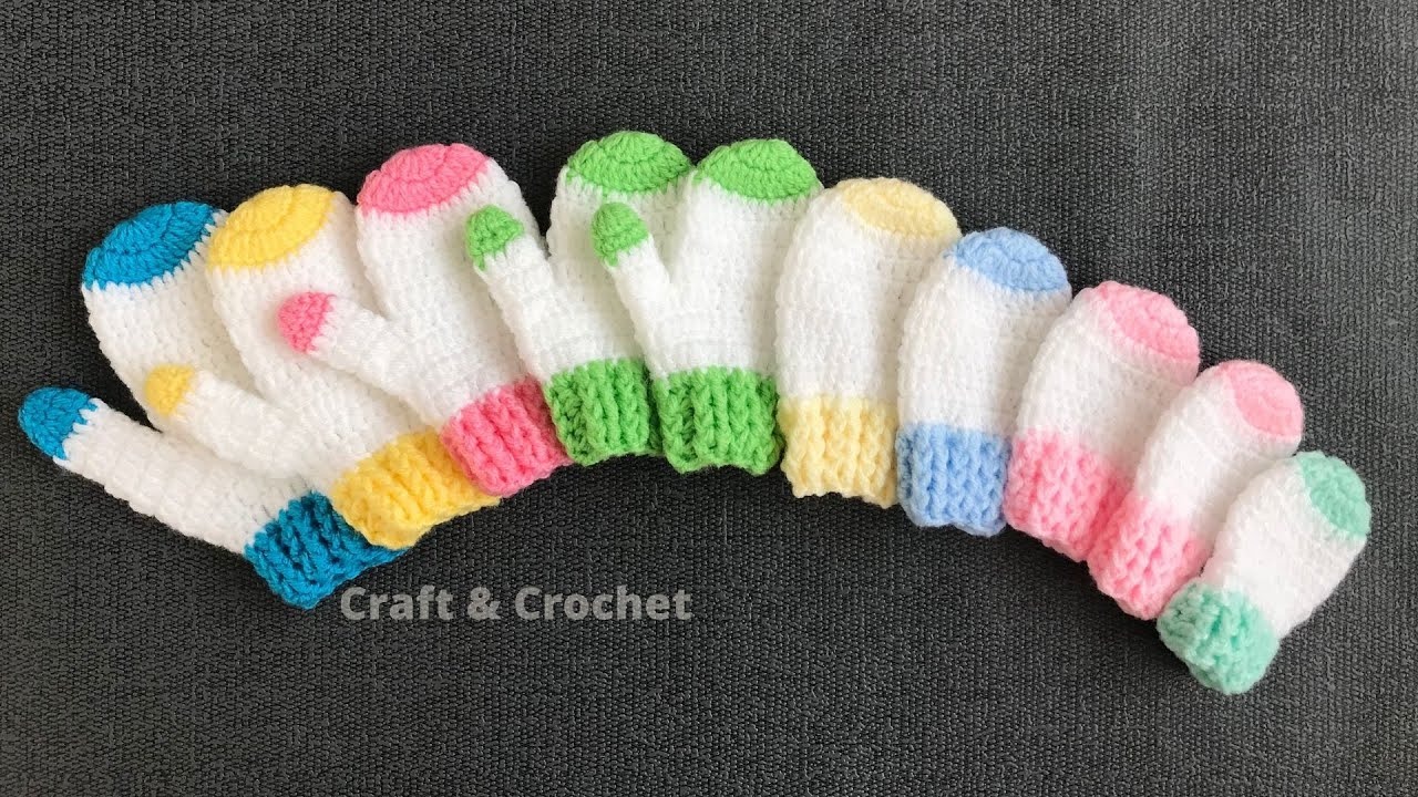 crochet baby mittens/ craft & crochet gloves