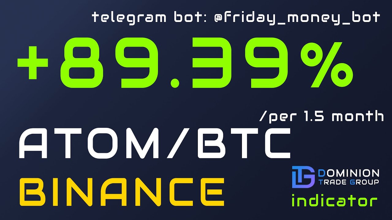 Cosmos (ATOMBTC) Binance 89%/1.5 month - Indicator Dominion Trade Group