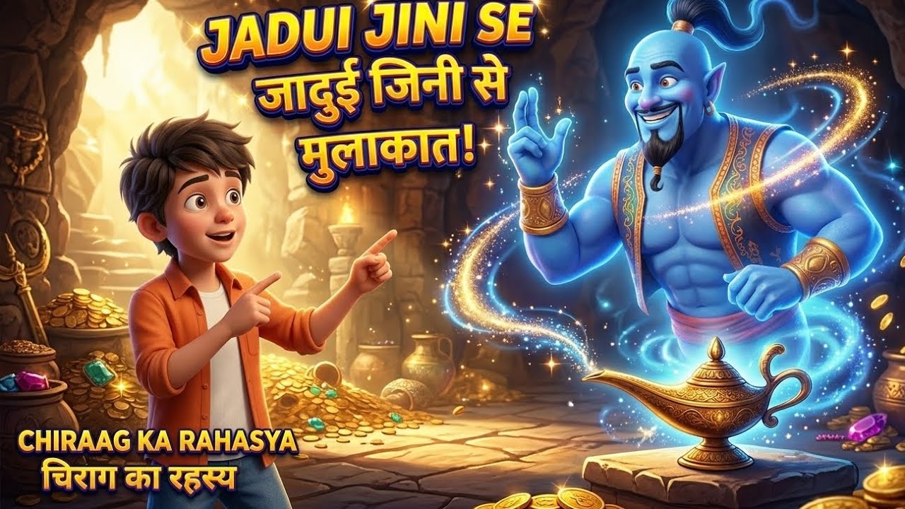 लड़के की जादुई जिनी से मुलाकात #cartoon #funny 