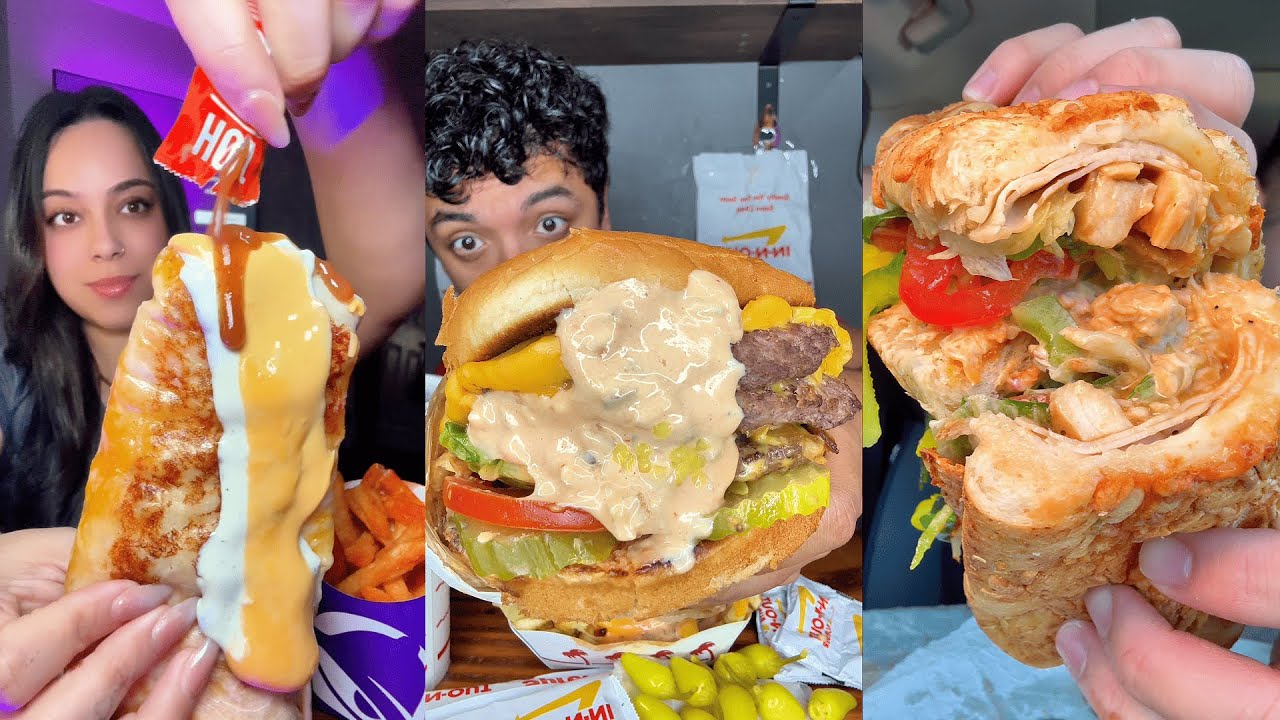 TikTok Mukbang Compilation | Wingstop, Taco Bell, Raising Cane's, Dave's Hot Chicken & More!