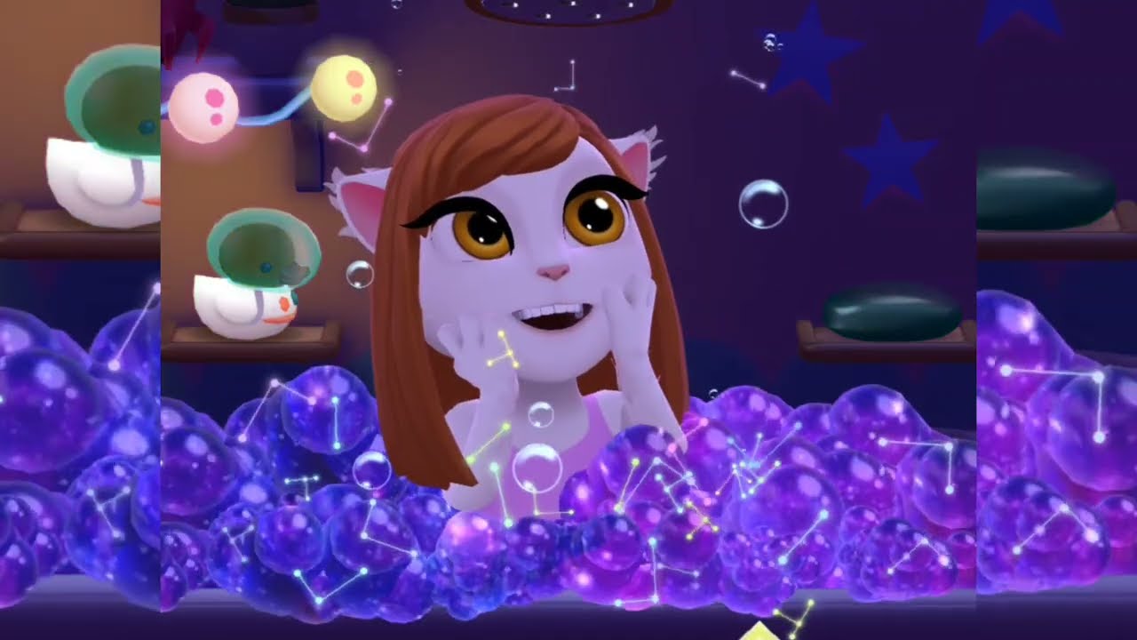 My Talking Angela 2 black light dress/black makeup🥶🤯