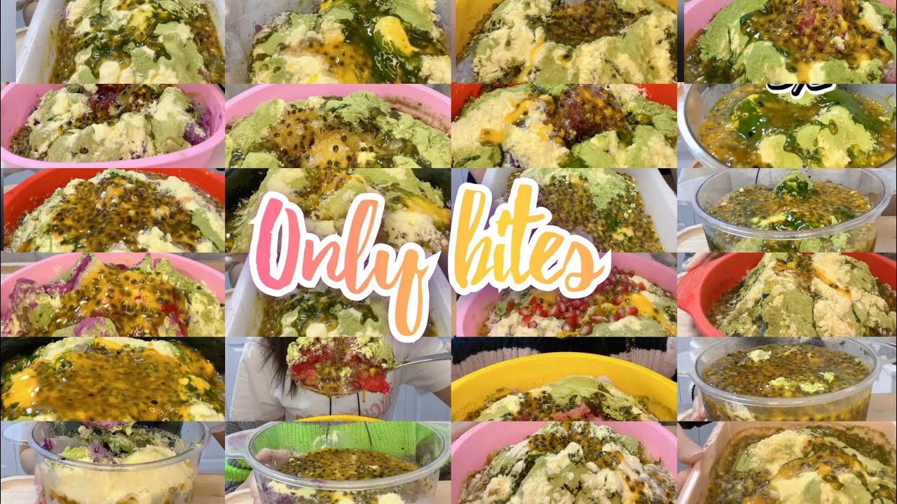 ONLY BITES/ YY ICE EATING WITH PASSION FRUIT,MATCHA &MILK POWDER MIXED ASMR COLLECTION / OLD VIDEOS