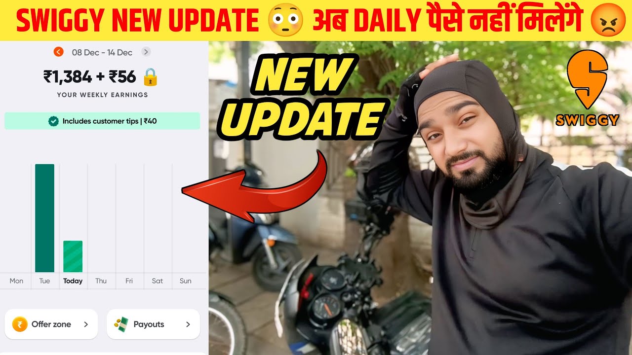 Swiggy New Payout Update Hyderabad || Swiggy Delivery Boy Job Vlog || Indian Rider Azaad 