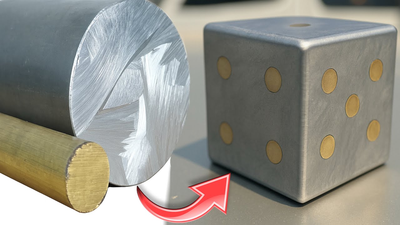 I Made a Premium Dice from Leftover Steel & Brass || Satisfying DIY Build ||