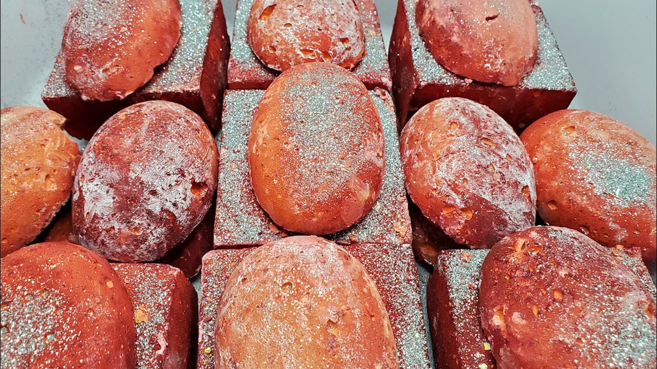 DUSTY RED BLOCKS + OVALS GYM CHALK CRUMBLE-ASMR