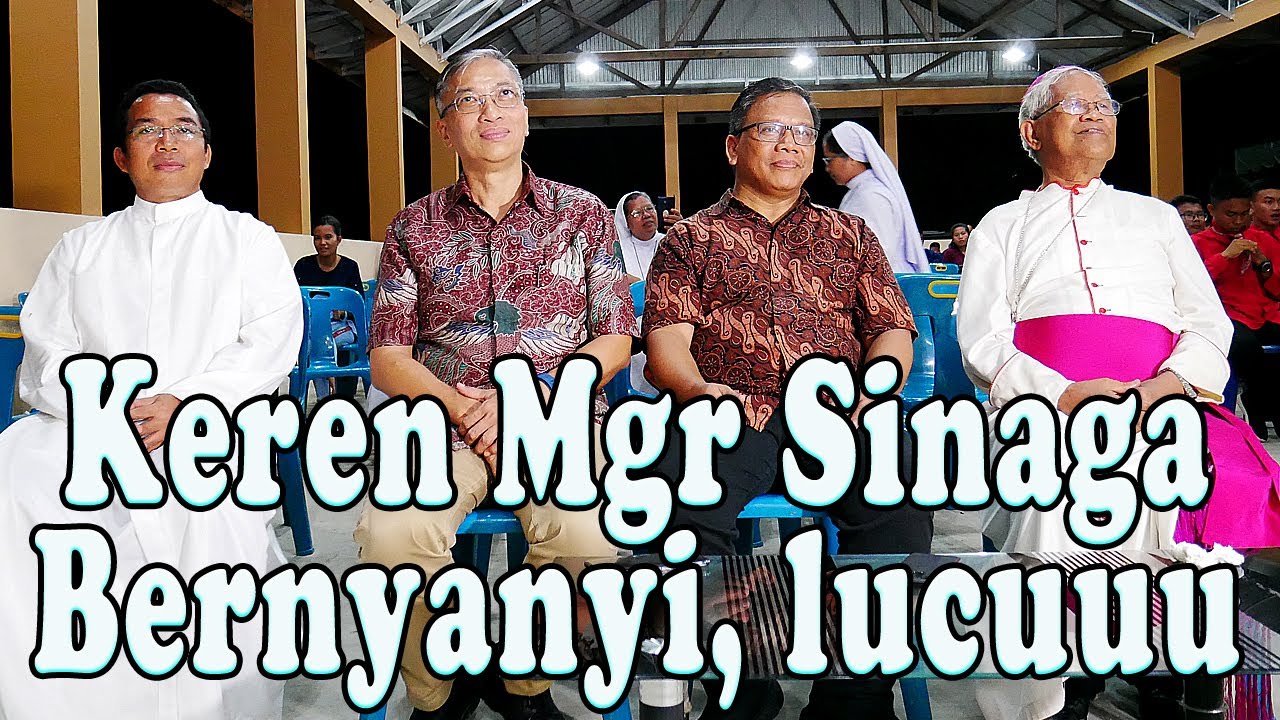 Keren Mgr Anicetus B. Sinaga, OFM.Cap bernyanyi Lagu Favorit Lucuu sekali