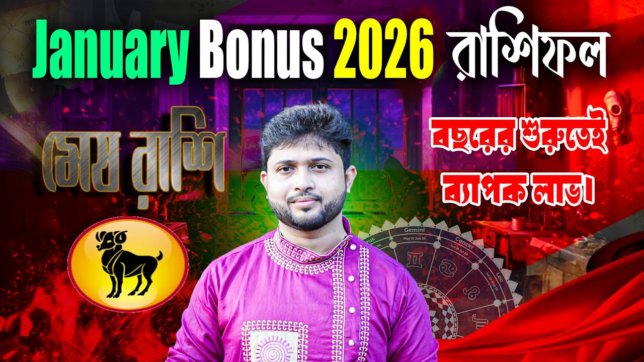 মেষ রাশি (Aries) । জানুয়ারি মাসের বোনাস রিডিং । নাক্ষত্রিক বিচার । January | Bonus Aries ।