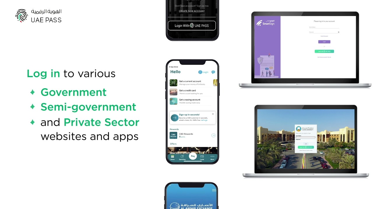 Access various websites and apps with UAE PASS