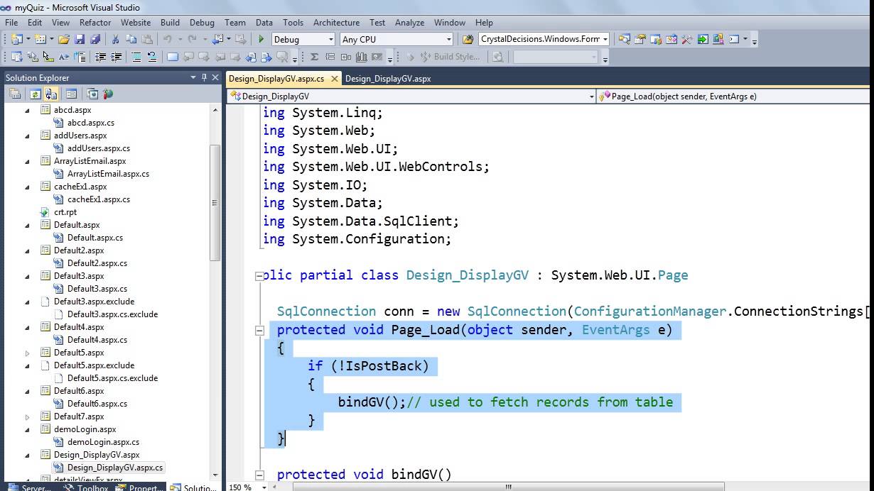 Bind GV - This video tutorial is about binding gridview control in asp.net