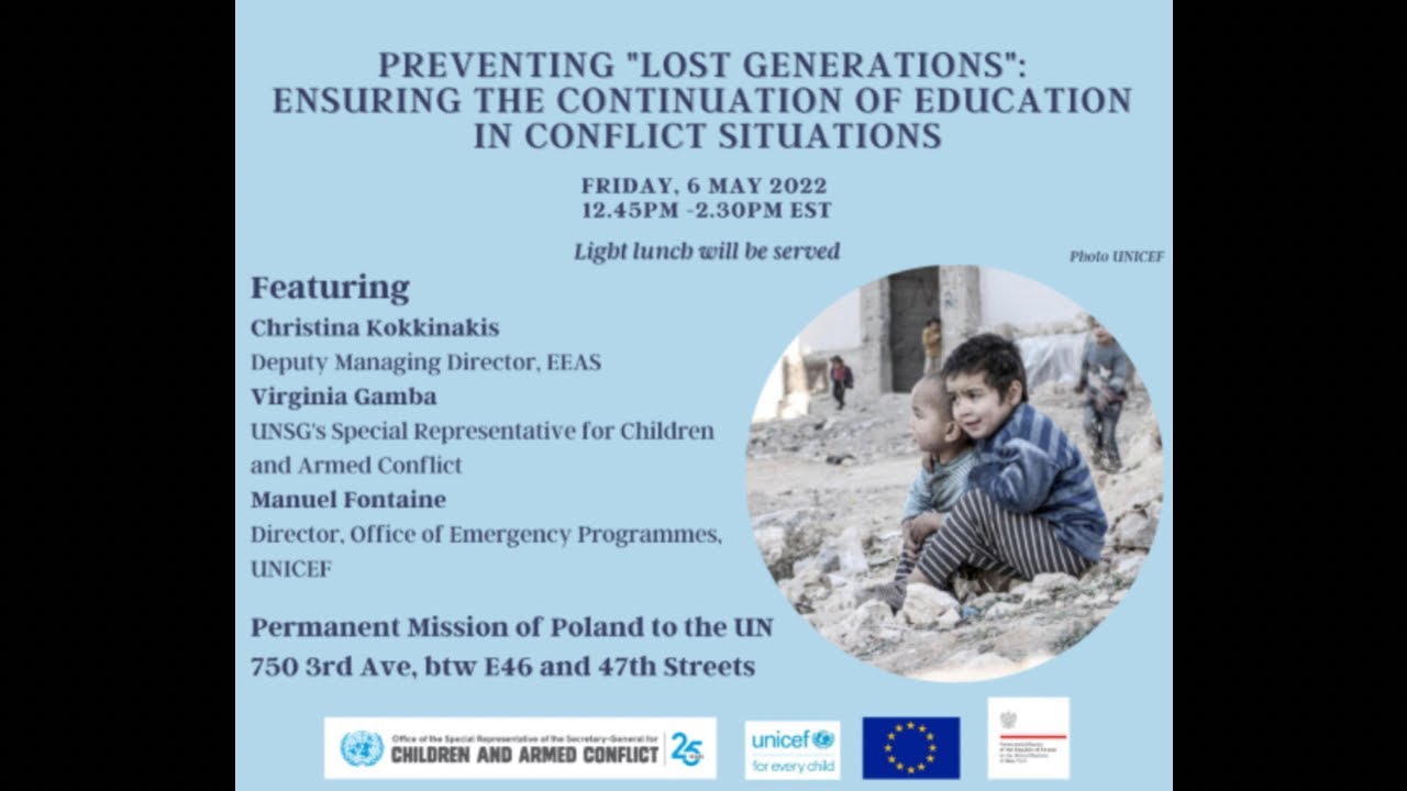 Preventing &ldquo;Lost Generations&rdquo;: Ensuring the Continuation of Education in Conflict Situations
