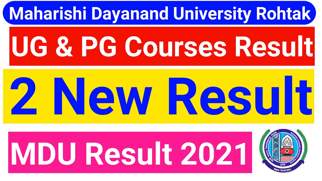Mdu 2 New Result 2021 || Mdu Latest Result || Mdu Result 2021 | Mdu  4th , 6th Semester Result