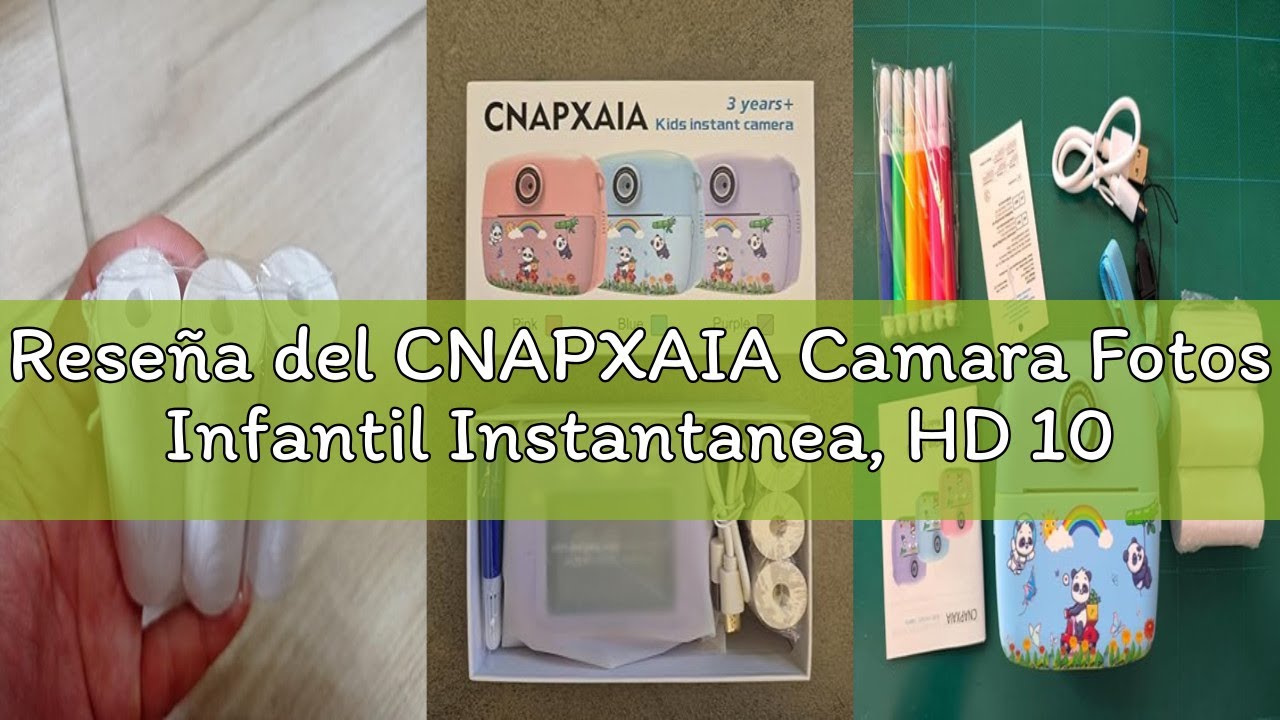 Reseña del CNAPXAIA Camara Fotos Infantil Instantanea, HD 1080P Video Cámara Instantánea con Tarjeta