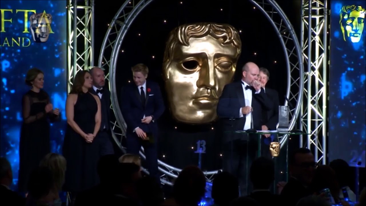 Jack Lowden w/ Jason Connery: Tommy's Honour winning Best Movie on Bafta Scotland 2016