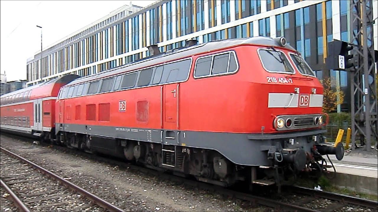 218 454-7 (Bw M&uuml;hldorf, 4000 R40) - Motorsounds: Leerlauf und Ausfahrt