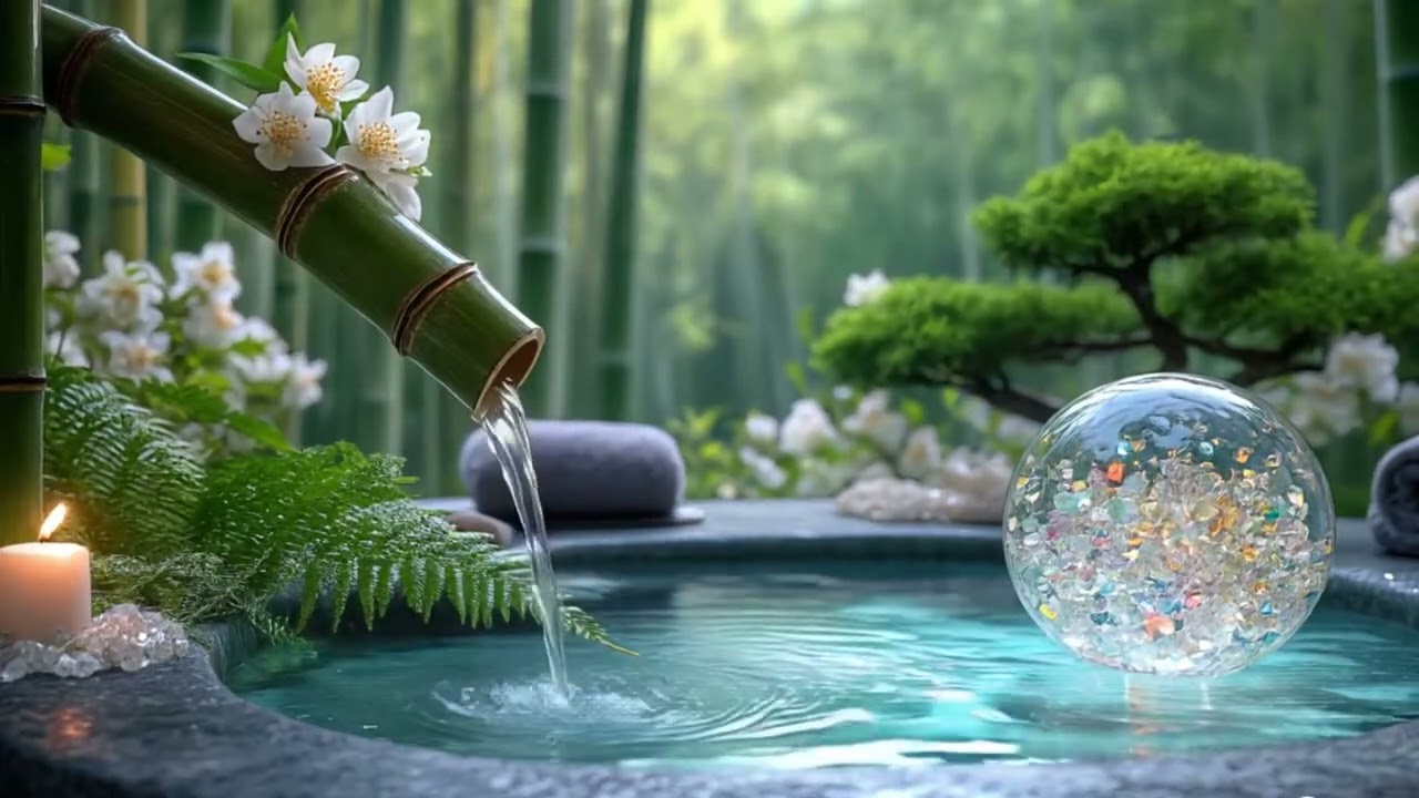 Soothing Relaxing Music 🌷 Peace of Mind, Anxiety Relief,Spa Relax Water,Day Meditation Sleep 9