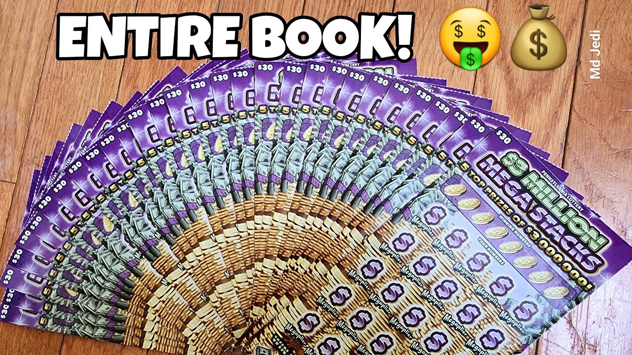 ENTIRE BOOK OF $3 MILLION MEGA STACKS LOTTERY SCRATCH OFF TICKETS! #lottery