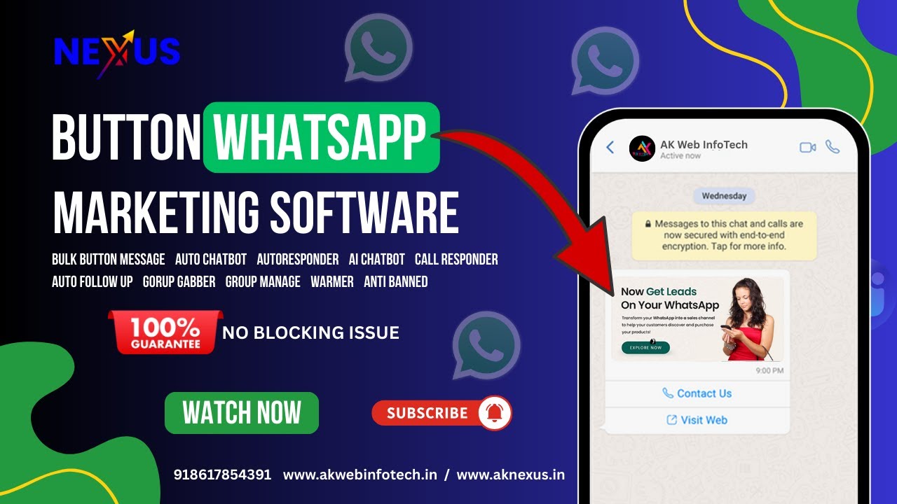 Button Base Bulk WhatsApp Marketing | Button Sender Software | Button Sender New Version