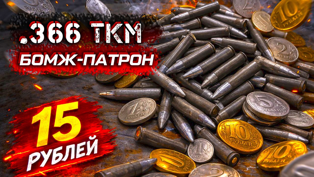 366ТКМ по 15 рублей. Дешевые патроны которые попадают в цель